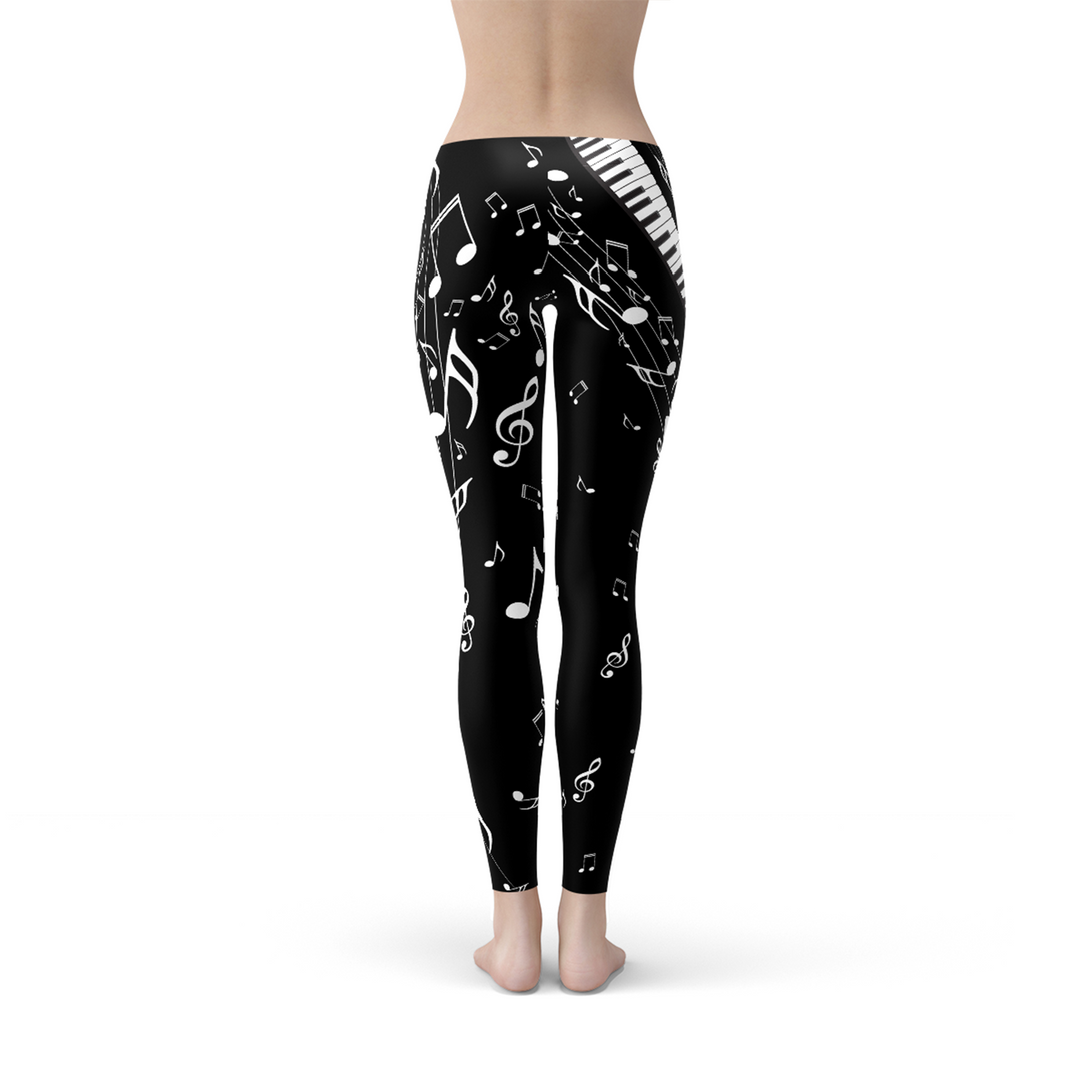 Maven Moda Piano Notes Leggings | Where Fashion Meets Function