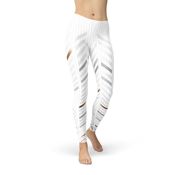 Maven Moda White Stripes Capri Leggings | Your Key to Confidence & Comfort